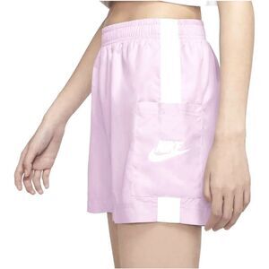 Nike Pastel Pink White High Rise Waist Pocket Nylon Short XS